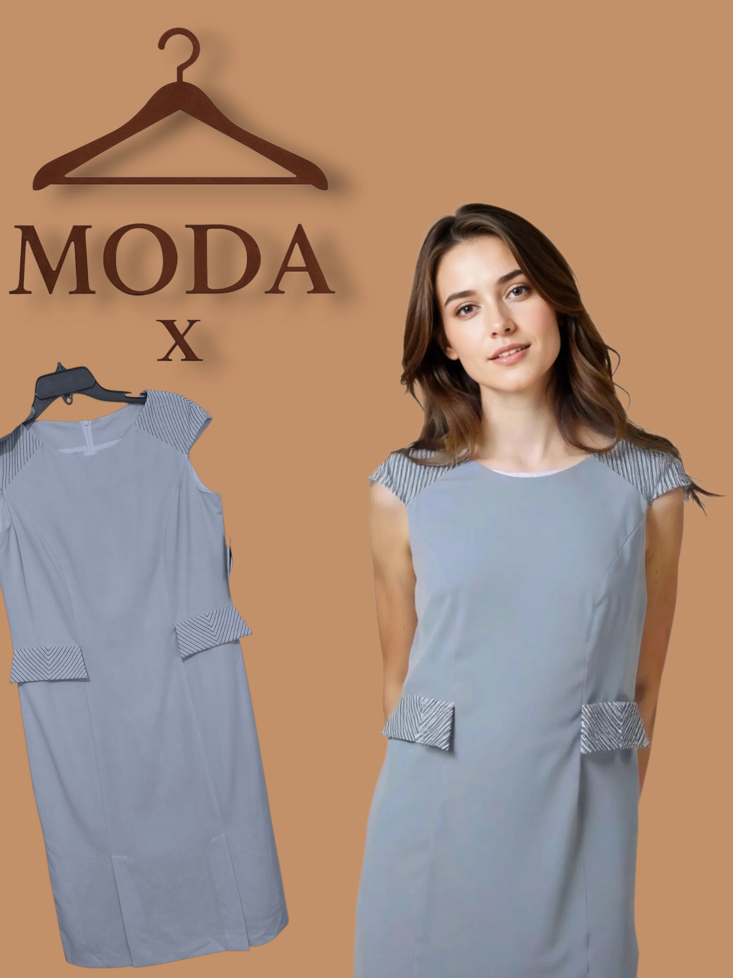 فستان سماوي أنيق