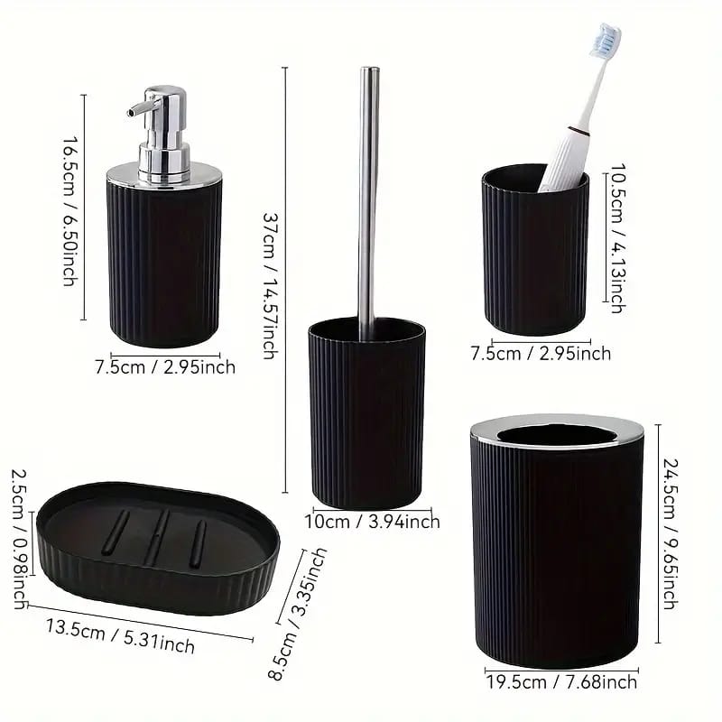 طقم حمام مكون من ستة قطع